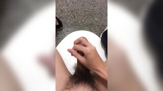Masturbate in the airport toilet - 2 image