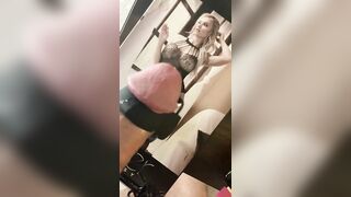 Guybrator hands free milked me tribute on a lingerie box