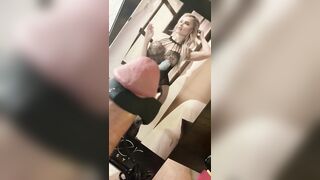 Guybrator hands free milked me tribute on a lingerie box