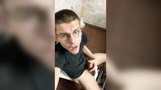 Nasty Slut Cum in Public Stall Beside Co-worker - 2 image