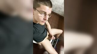 Nasty Slut Cum in Public Stall Beside Co-worker - 3 image