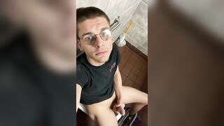Nasty Slut Cum in Public Stall Beside Co-worker - 4 image