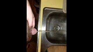Sean takes a piss in the sink - 1 image