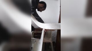 Video of model in chair peeing hardly - 2 image