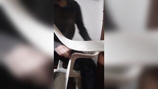 Video of model in chair peeing hardly - 5 image