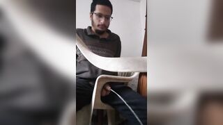 Video of model in chair peeing hardly - 8 image