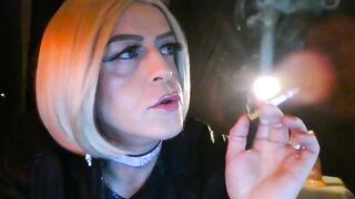Smoking in Leather Close Up - 7 image