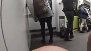 The riskest recording I've ever done. Showing my cock in a overcrowded metro. - 5 image