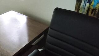 I vacuumed my cock and shot a load on my Boss's desk - 2 image