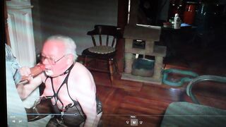 Erachi Submissively Sucks His Insulting Daddy's Cock on Webcam - 1 image