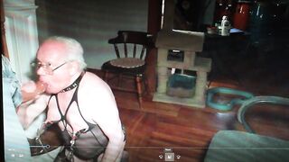 Erachi Submissively Sucks His Insulting Daddy's Cock on Webcam - 4 image