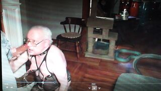 Erachi Submissively Sucks His Insulting Daddy's Cock on Webcam - 8 image