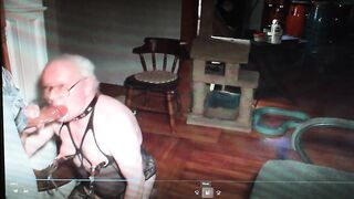 Erachi Submissively Sucks His Insulting Daddy's Cock on Webcam - 9 image