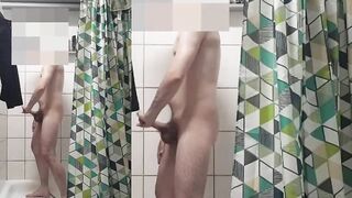Security Guard taking shower and cumming - 10 image