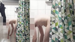 Security Guard taking shower and cumming - 3 image