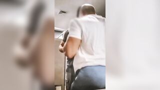 Caught Sucking Cock and Horny in the Bathroom of The Restaurant #Cruising #GayLatino #Public - 5 image