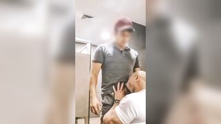 Caught Sucking Cock and Horny in the Bathroom of The Restaurant #Cruising #GayLatino #Public - 7 image