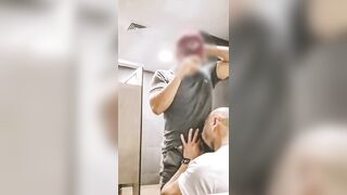 Caught Sucking Cock and Horny in the Bathroom of The Restaurant #Cruising #GayLatino #Public - 8 image