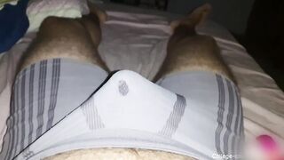Solo masturbation with two vibrators at the same time, cum through underwear - 6 image