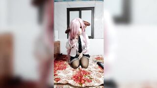 School Girl Elf Kigurumi Orgasm solo - 3 image