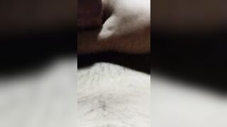 small penis masturbating then cumming while watching a gay porn movie - 5 image