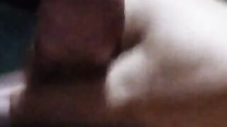 small penis masturbating then cumming while watching a gay porn movie - 7 image