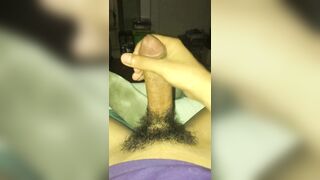 Jerking off my hairy cock till I cum - 2 image