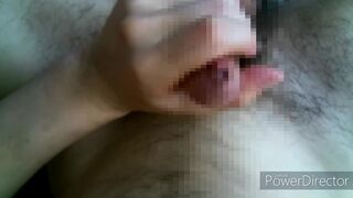 Daily masturbation. Shooting cock from above (1) - 1 image