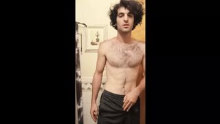 Hot Boy Cums All Over Bathroom Floor - 1 image