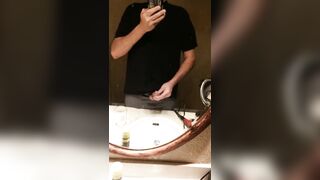 Big cum squirt in the mirror at home - 7 image