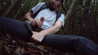 toching myself in the woods to cumshot - 1 image