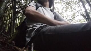 toching myself in the woods to cumshot - 2 image