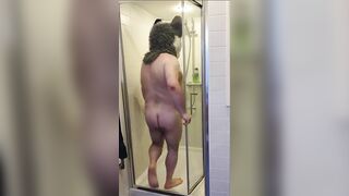 Furry Pissing in Shower - 2 image