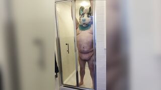 Furry Pissing in Shower - 5 image