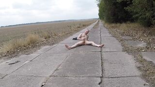 Naked on the flagstone path - 4 image