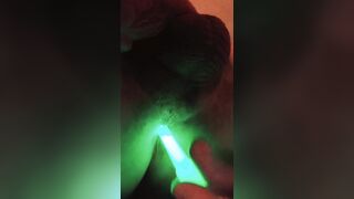 Sticking a glowstick up butt turned into Fucking myself with a glowstick - 5 image