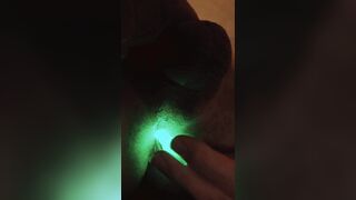 Sticking a glowstick up butt turned into Fucking myself with a glowstick - 7 image