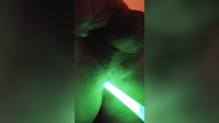 Sticking a glowstick up butt turned into Fucking myself with a glowstick - 8 image
