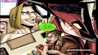 flamboyant four gay superhero animated giantess growth penis comic - 3DGayWorld - 8 image
