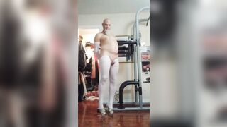 Dancing at the dip station with heels sleeves and a mag light named steely dan - 4 image