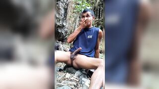 (Pinoy jakol) sneaking and Jerking Off outside again - 1 image