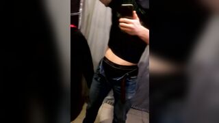 Secretly JERKING off in the Fitting room of a clothing store, I can be noticed at any moment! - 3 image