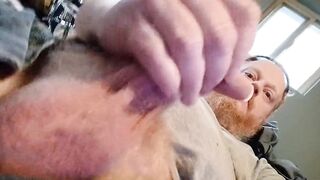 JohnnyRed883 stroking my Big Cock Redhead Ginger BWC - 3 image