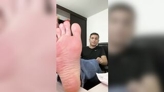 Worker sending foot video to boss - 2 image