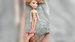 Ejaculation on the doll - standing properly and waiting for the sperm - 2 image