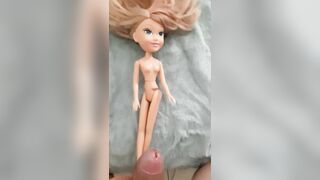 Ejaculation on the doll - standing properly and waiting for the sperm - 3 image