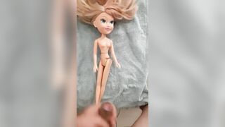 Ejaculation on the doll - standing properly and waiting for the sperm - 5 image