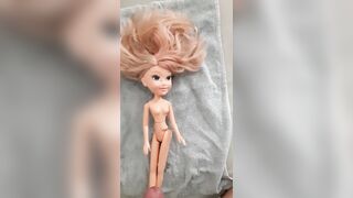 Ejaculation on the doll - standing properly and waiting for the sperm - 8 image