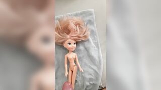 Ejaculation on the doll - standing properly and waiting for the sperm - 9 image