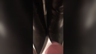 Cum on Leather Boots - 3 image